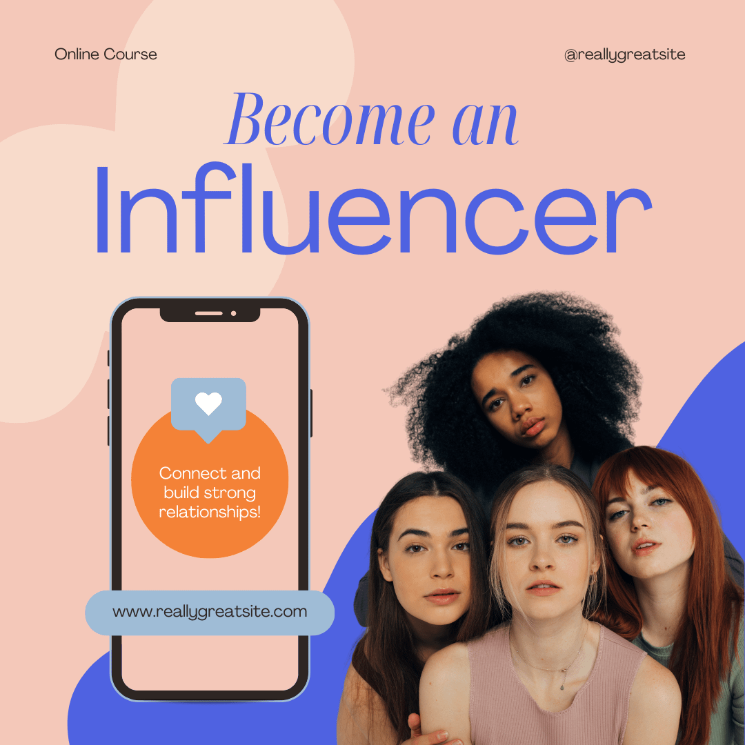 Blue Aesthetic Digital Influencer Online Course Instagram Post